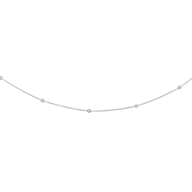 14K Gold .25ct Diamonds by the Yard Necklace