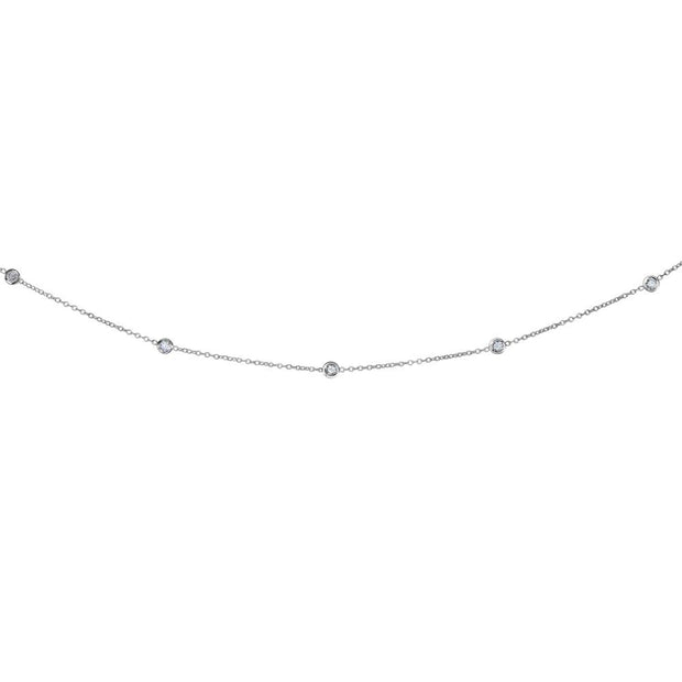 14K Gold .50ct Diamonds by the Yard Necklace