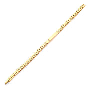 Trim Cut with Genuine Lab-Grown Clear Diamonds Tennis 18Kt Gold IP Bracelet