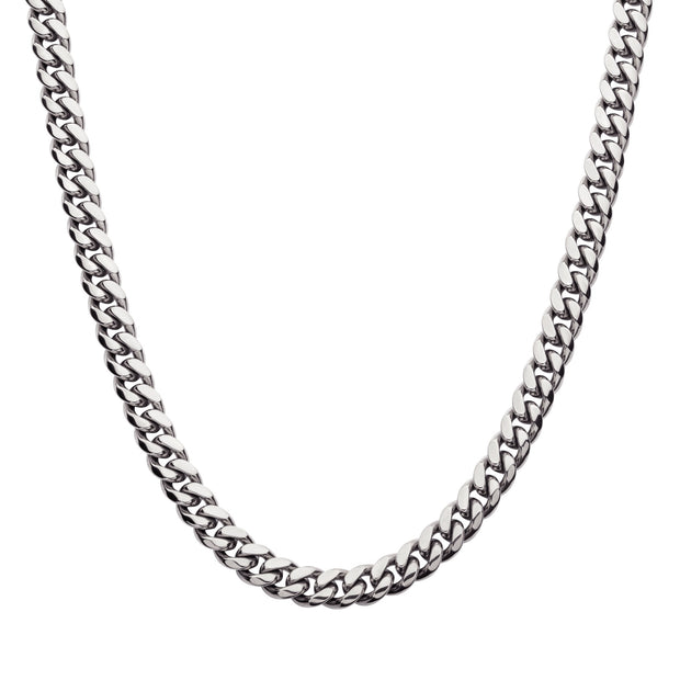 10mm Steel Miami Cuban Chain Necklace with CNC Precision Set Lab-grown Diamonds Double Tab Box Clasp