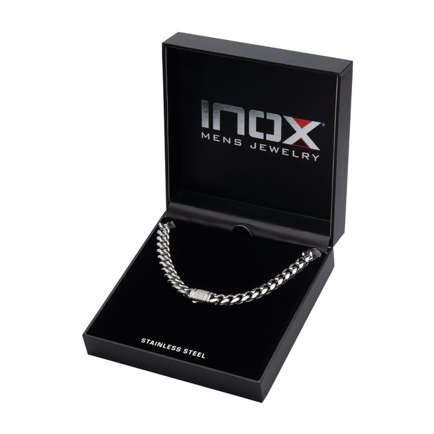 10mm Steel Miami Cuban Chain Necklace with CNC Precision Set Lab-grown Diamonds Double Tab Box Clasp