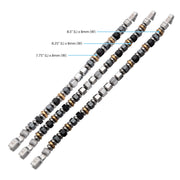 8mm Mokume Gane, Hematite and Onyx Beads Bushido Virtue Bracelet - RONIN: Self-Control