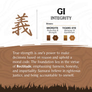 8mm Mokume Gane, Bronzite and Tigers Eye Beads Bushido Virtue Bracelet - GI: Integrity