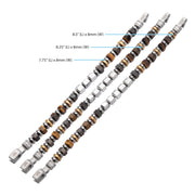 8mm Mokume Gane, Bronzite and Tigers Eye Beads Bushido Virtue Bracelet - GI: Integrity