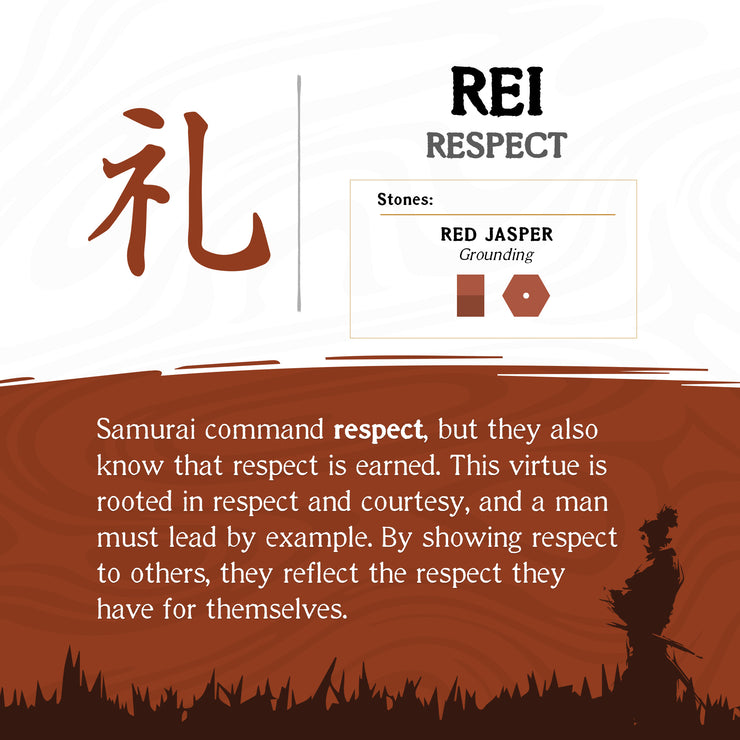 8mm Mokume Gane and Red Jasper Beads Bushido Virtue Bracelet - REI: Respect
