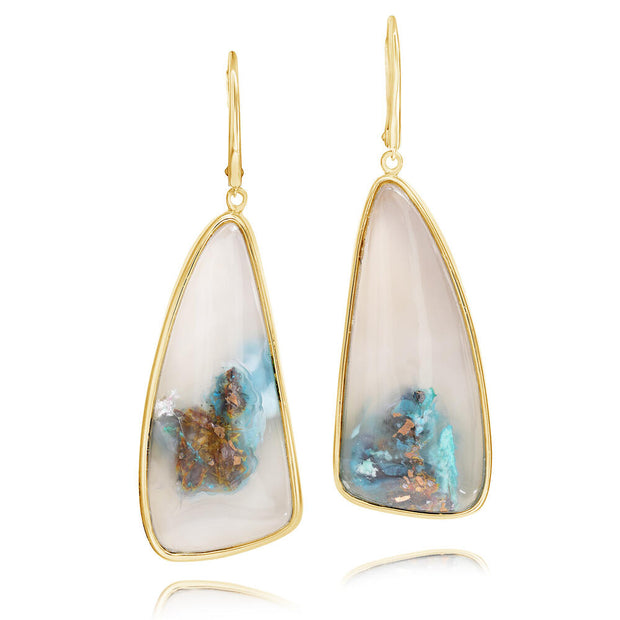 14K Yellow Gold Confetti Chrysocolla Pendant