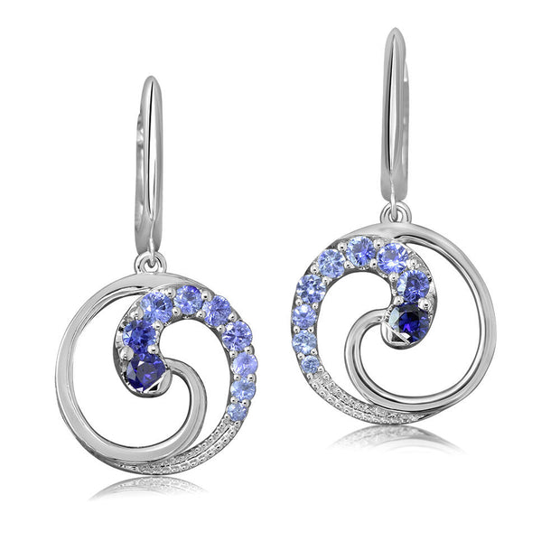 Sterling Silver Blue Topaz Earrings