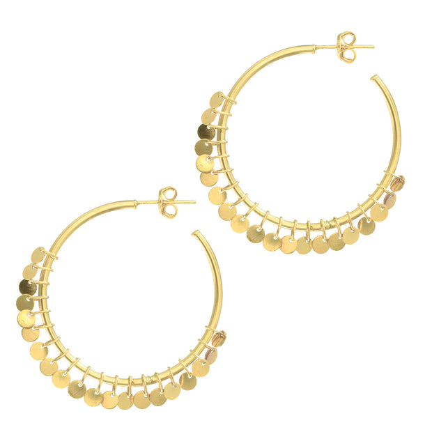 14K Gold Flora Hoop Earring