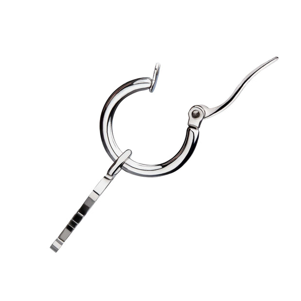 Stainless Steel Hoop Earrings with Scorpio Charm