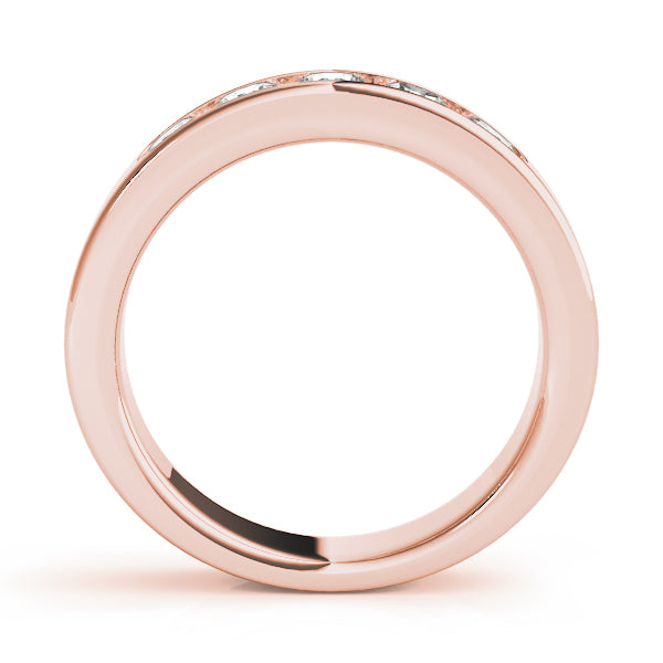 14K Rose Gold 1/4 ct tw Diamond Wedding Ring