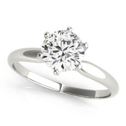 14K White Gold 1/8 ct tw Solitaire Diamond Engagement Ring