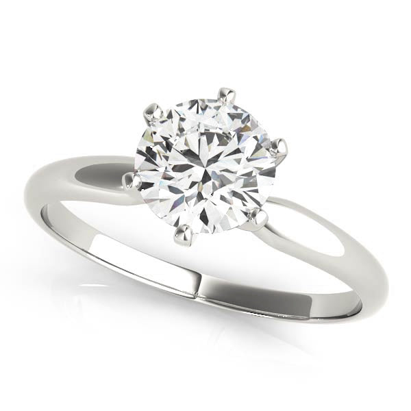 14K White Gold 1/8 ct tw Solitaire Diamond Engagement Ring