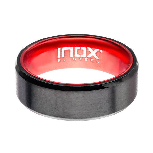Red, Steel, Black IP Aluminum Flat Ring