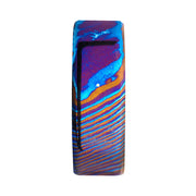 Woodgrain Pattern Mokume Gane Inlay Titanium Ring