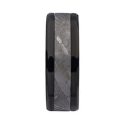 Meteorite Inlay Black IP Ring