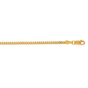 14K Gold 2.2mm Gourmette Chain