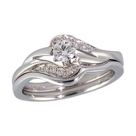 14KT Gold Two-Piece Wedding Set