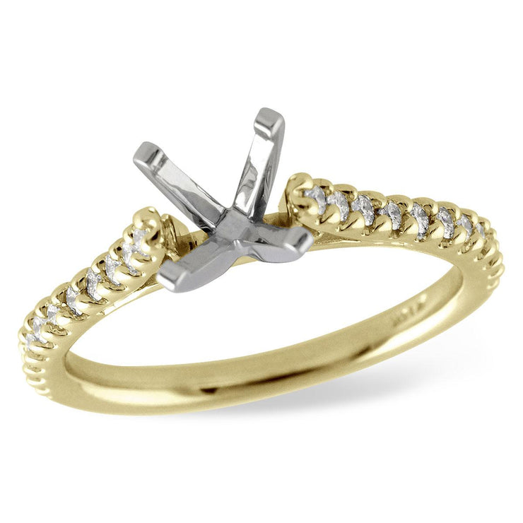 14KT Gold Semi-Mount Engagement Ring