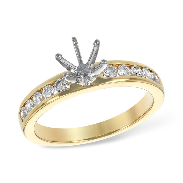 14KT Gold Semi-Mount Engagement Ring