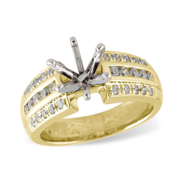 14KT Gold Semi-Mount Engagement Ring
