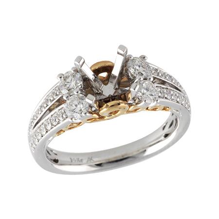 14KT Gold Semi-Mount Engagement Ring