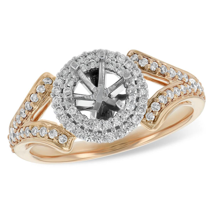 14KT Gold Semi-Mount Engagement Ring