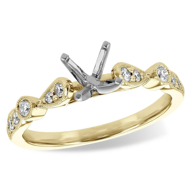 14KT Gold Semi-Mount Engagement Ring