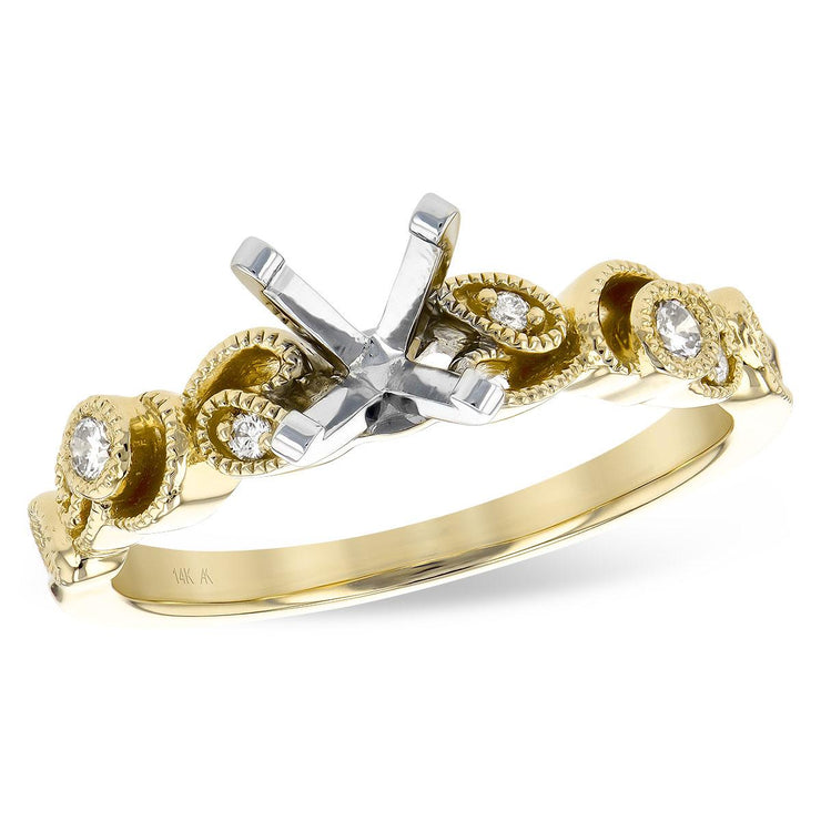 14KT Gold Semi-Mount Engagement Ring