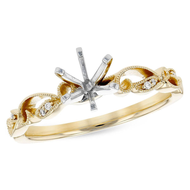 14KT Gold Semi-Mount Engagement Ring