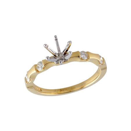 14KT Gold Semi-Mount Engagement Ring