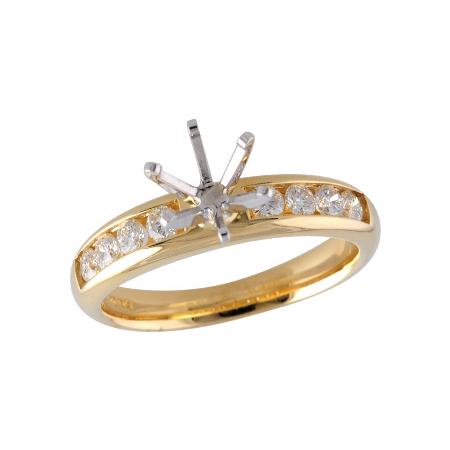 14KT Gold Semi-Mount Engagement Ring