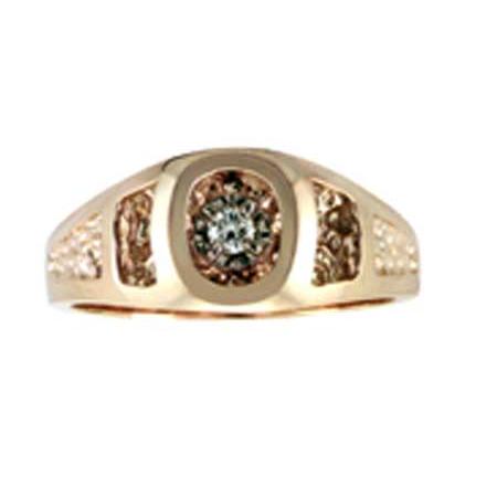 10KT Gold Mens Diamond Ring