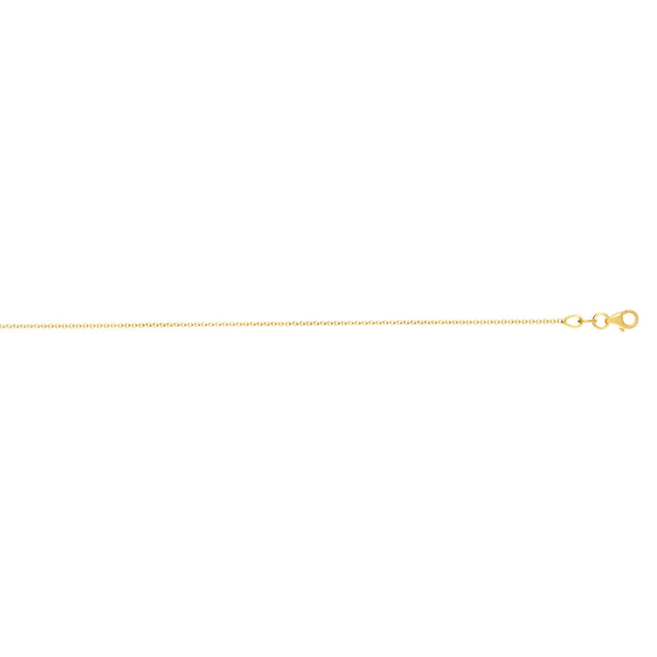 18K Gold 1.0mm Extendable Cable Chain