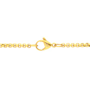 18Kt Gold IP Matte Finish Steel Black Onyx Stone Inlay with Lab-Grown Diamond Cross Pendant