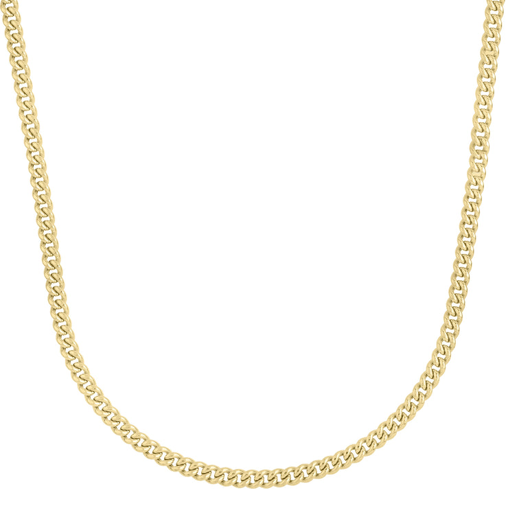14K Gold 4.1mm Light Gourmette Chain