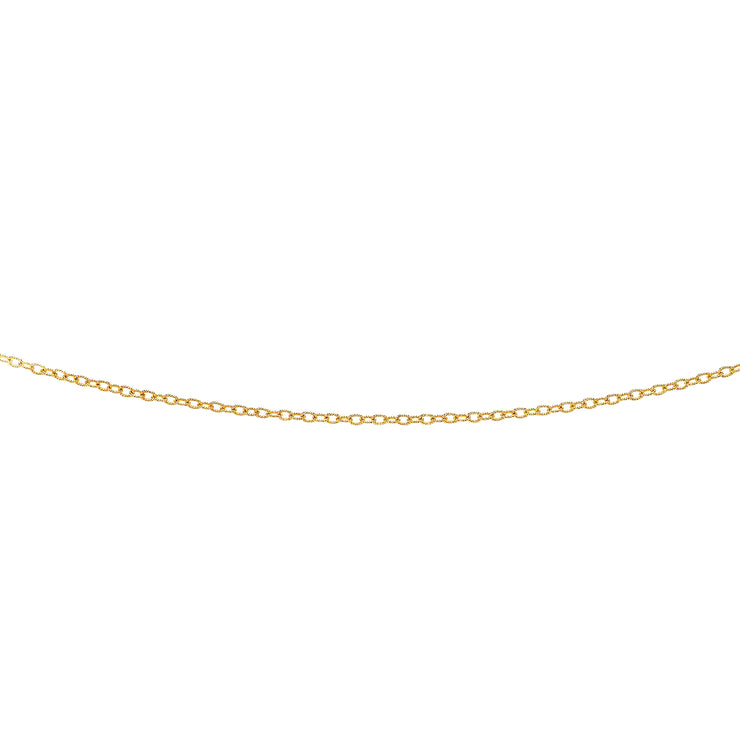 14K Gold 2.5mm Textured Cable Chain