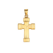 14K Gold Puffy Cross