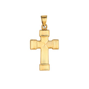 14K Gold Puffy Cross