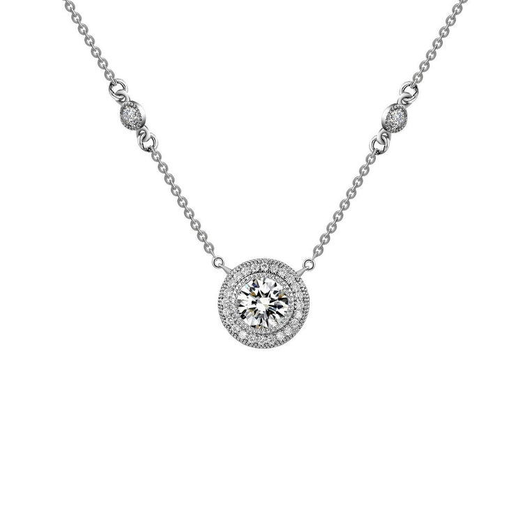 1.61 CTW Halo Necklace