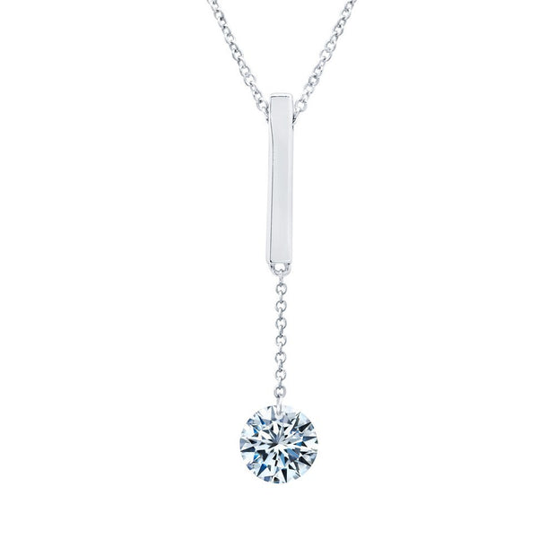 Frameless Solitaire Necklace