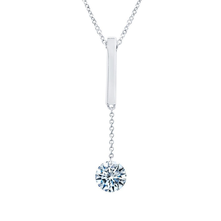 Frameless Solitaire Necklace