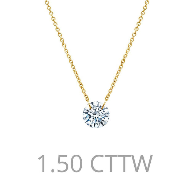 Frameless Solitaire Necklace