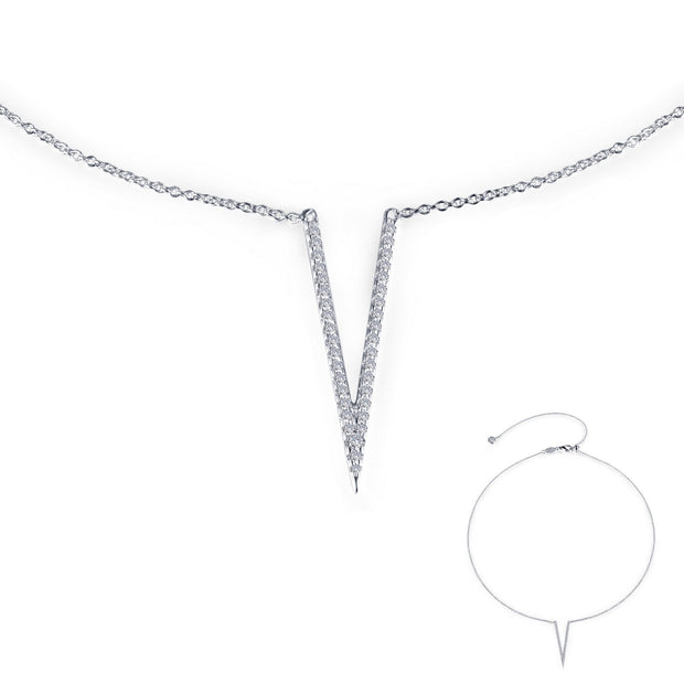 Pave V Choker Necklace