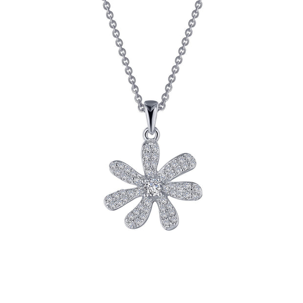 0.86 CTW Flower Necklace