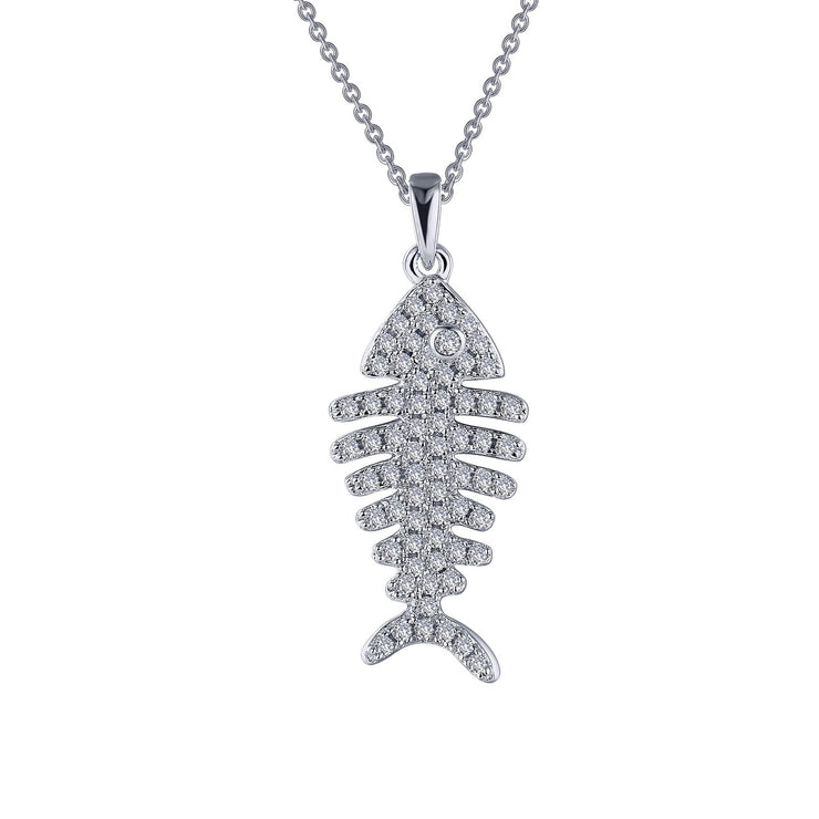 0.92 CTW Fishbone Necklace