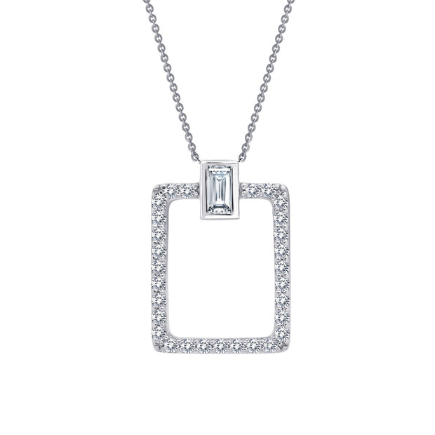 Open Rectangle Necklace