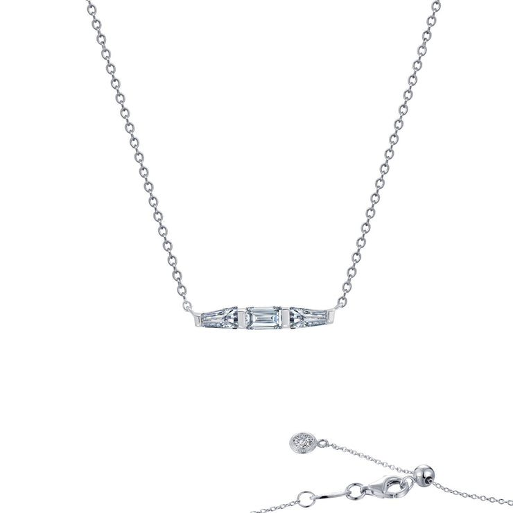 0.84 CTW Baguette Bar Necklace