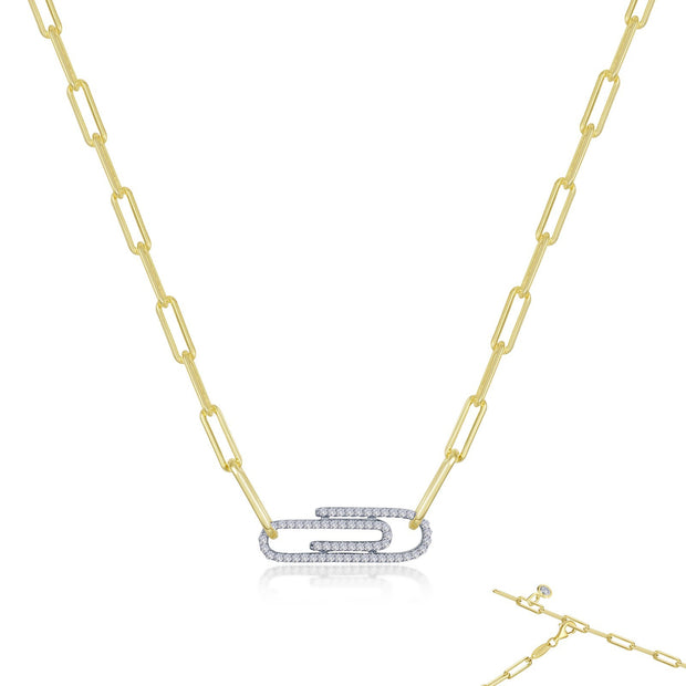 2-Tone Paperclip Necklace