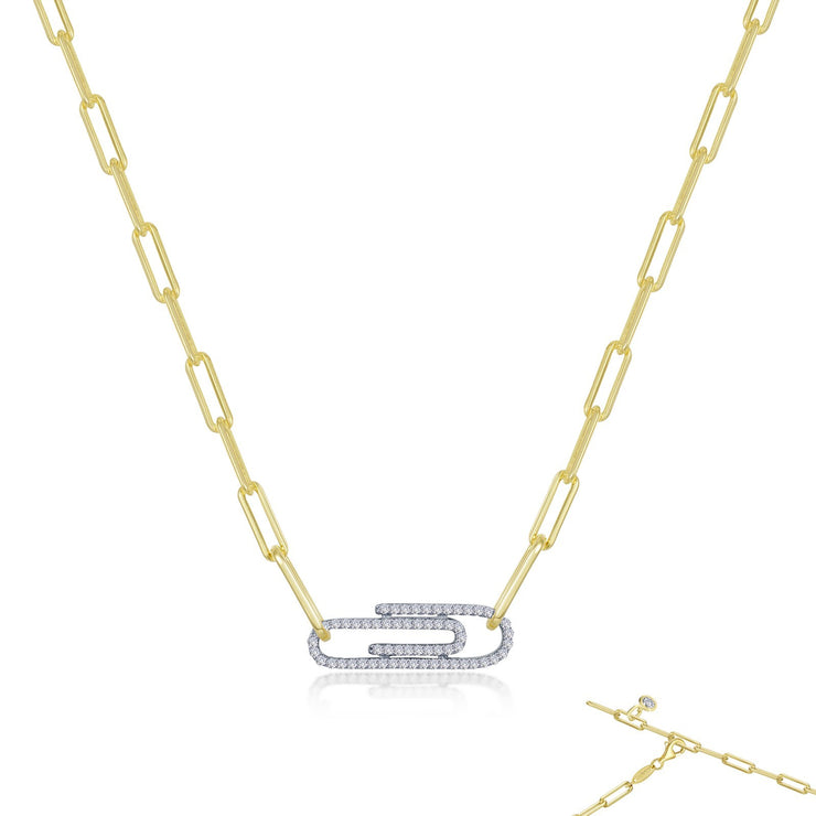 2-Tone Paperclip Necklace