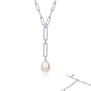 Paperclip Cultured FW Pearl Earrings